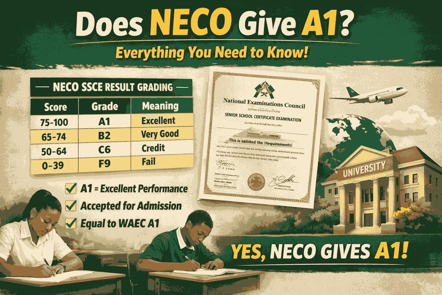 Does Neco Give A1