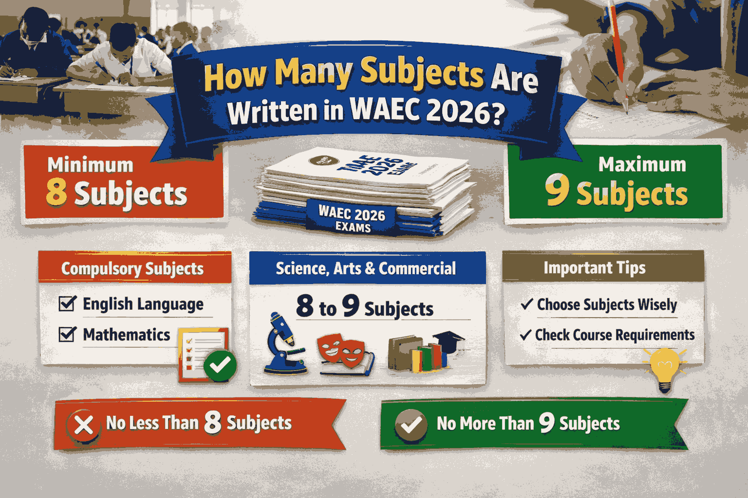 How Many Subjects Are Written In Waec 2026