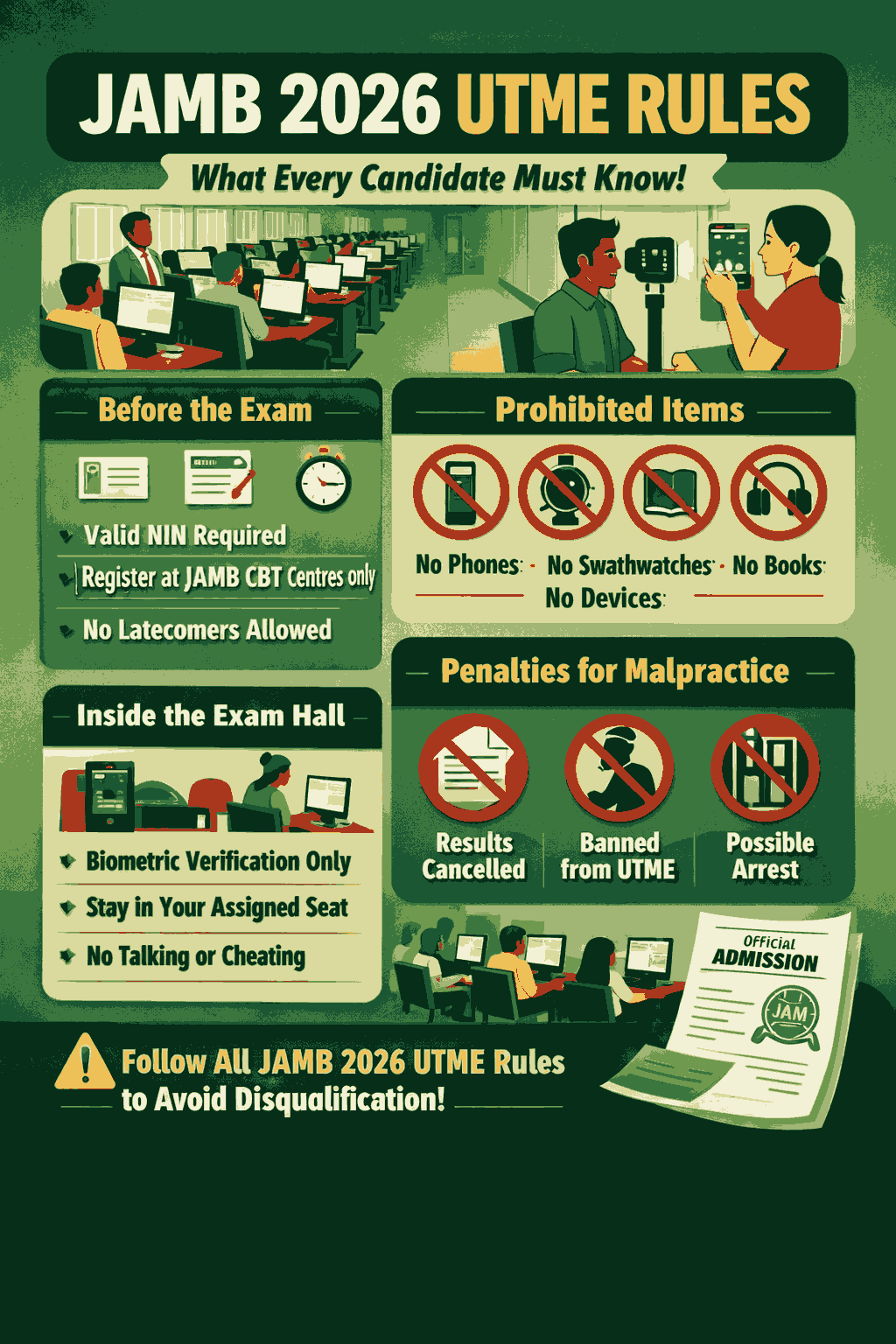 Jamb 2026 Utme Rules