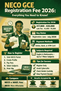 Neco Gce Registration Fee 2026