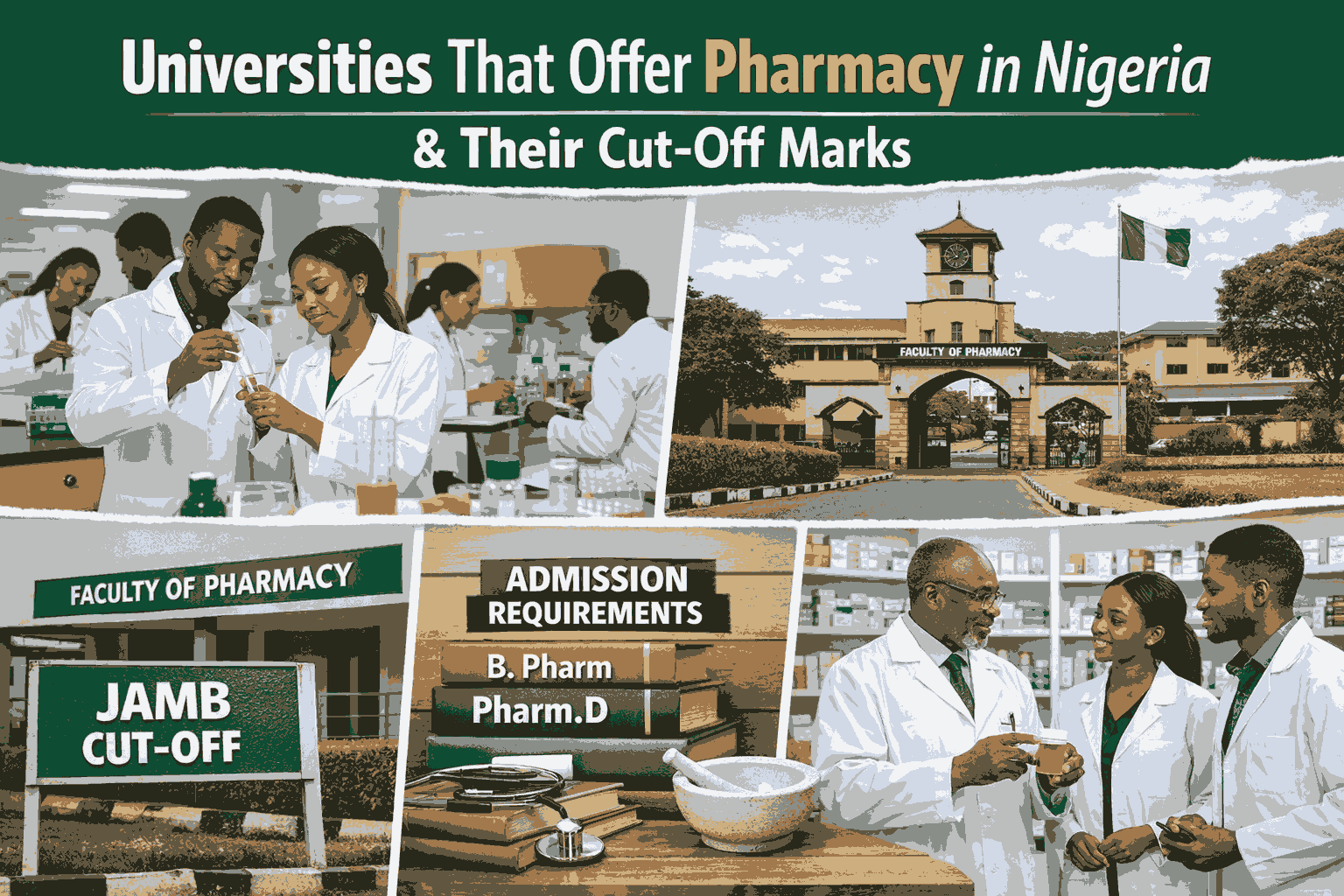 Universities That Offer Pharmacy In Nigeria And Their Cut Off Mark