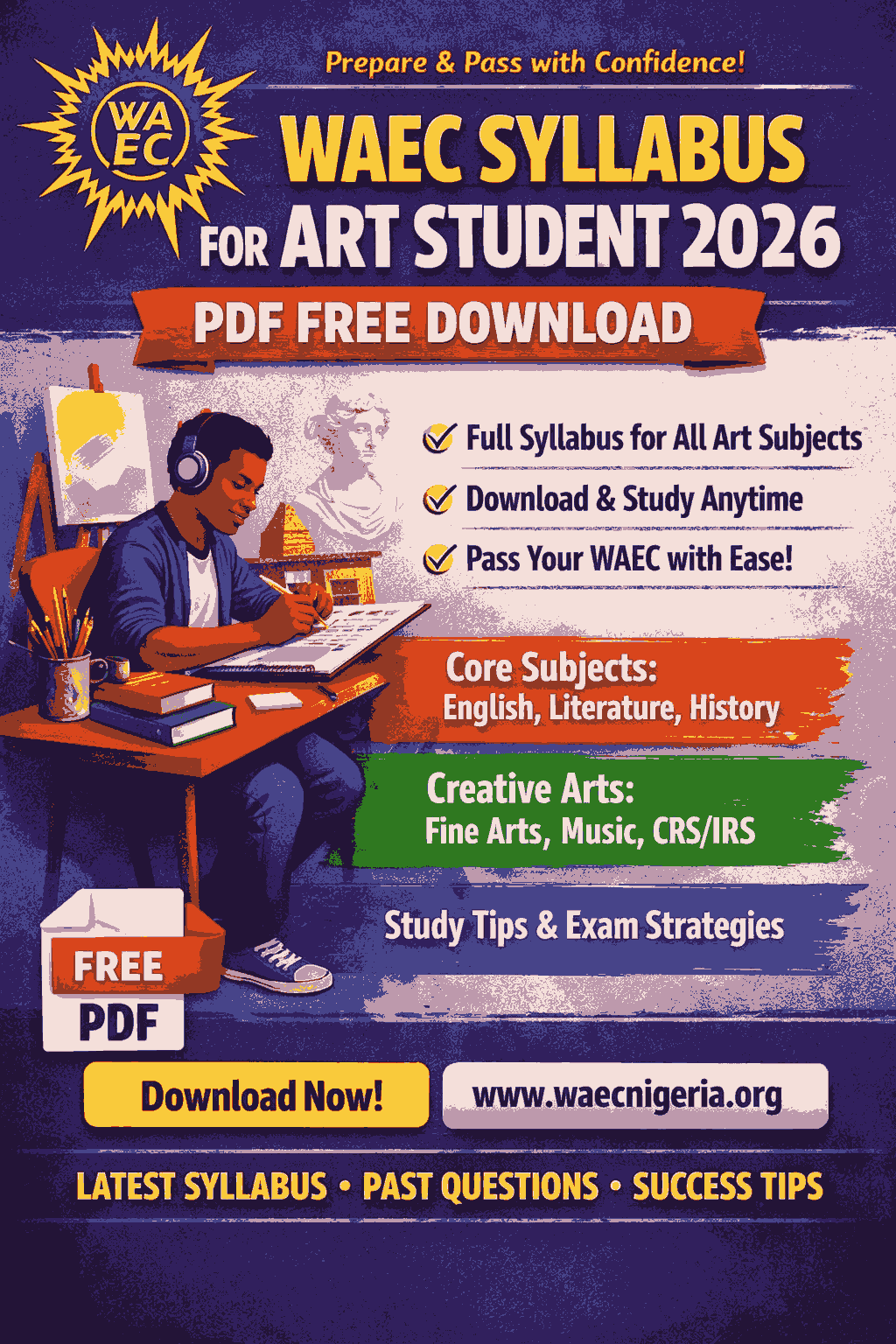 Waec Syllabus For Art Student 2026 Pdf Free Download
